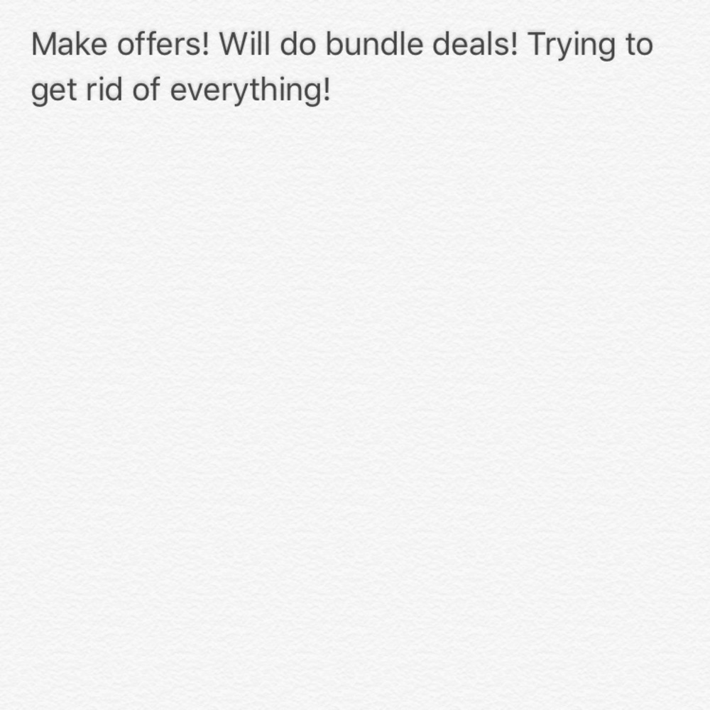 Will accept reasonable offers!